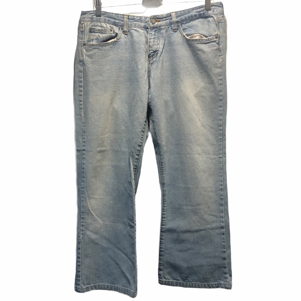 Abercrombie & Fitch Light Wash Wide Leg Cotton Jeans Size 10